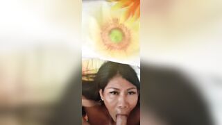 Thai MILF with gorgeous face deepthroats and swallows cum like a pro - 12 image