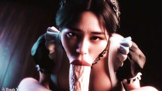 Get ready to gag on this ASIAN maid's POV blowjob with her juicy tits in 3D! - 5 image