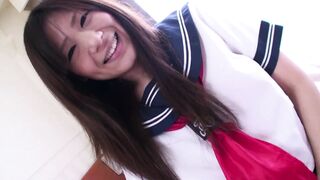 Sexy Brunette Asian Yukari flaunts her MILF body in a Sailor Suit & Gives a Naughty Oral Session - 2 image