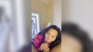 Watch this juicy-booty asian cutie deepthroat & get a creamy surprise - 4 image