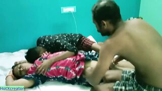 Hot Milf Aunty shared! Hindi latest XXX threesome sex - 8 image