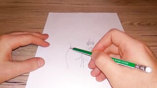 Drawing a beutiful female ass - 11 image