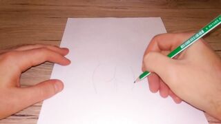 Drawing a beutiful female ass - 3 image