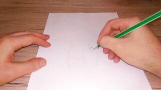 Drawing a beutiful female ass - 5 image