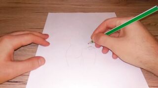 Drawing a beutiful female ass - 6 image