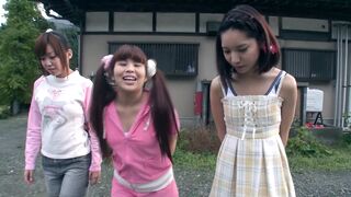 Beautiful Japanese teens get their hairy pussies fucked in orgy at daddy's house! - 1 image