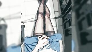 Cosplay black stockings masturbation - 6 image