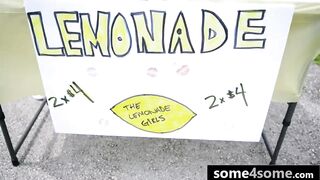 Three Hot Lemonade Girls Triple-Team Lucky Dude For Easy Money - 6 image