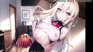 Hot Anime Cheerleader Motivating You Transparent Cloth (with pussy masturbation ASMR sound!) - 5 image